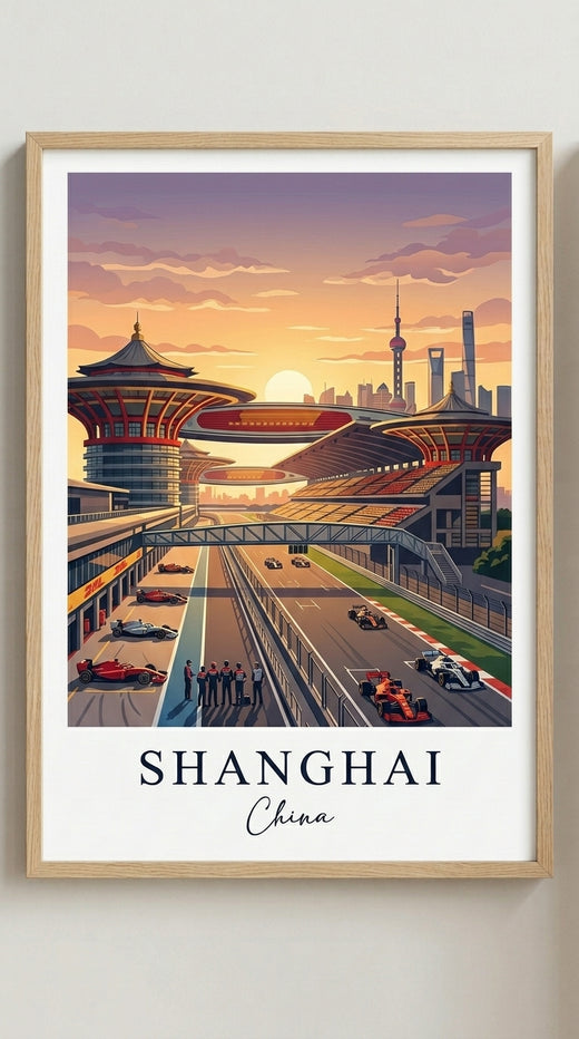 Shanghai Racing Circuit Wall Art Print