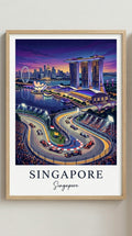 Singapore Racing Circuit Wall Art Print