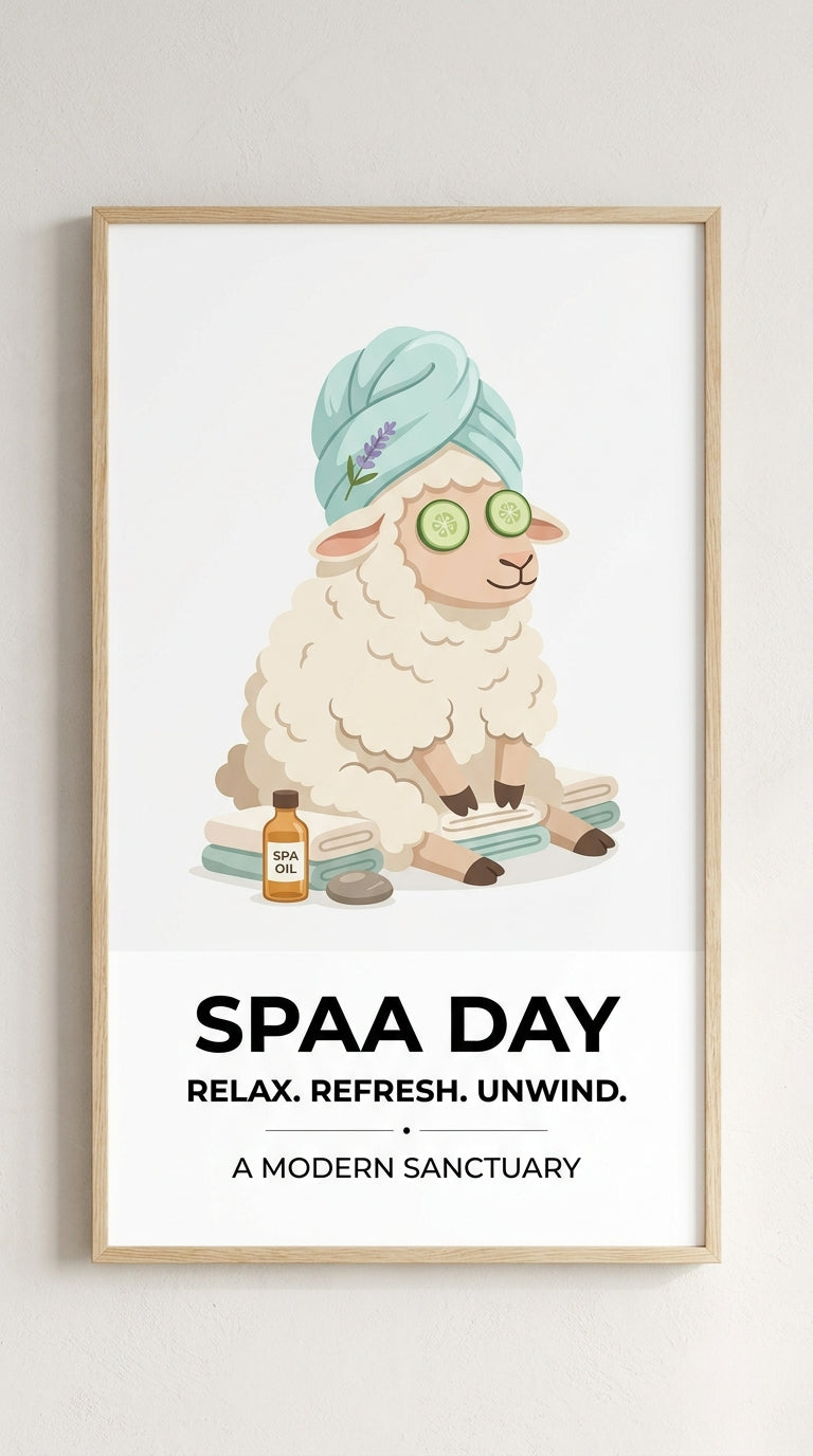 Spaa Day Animal Wall Art Print
