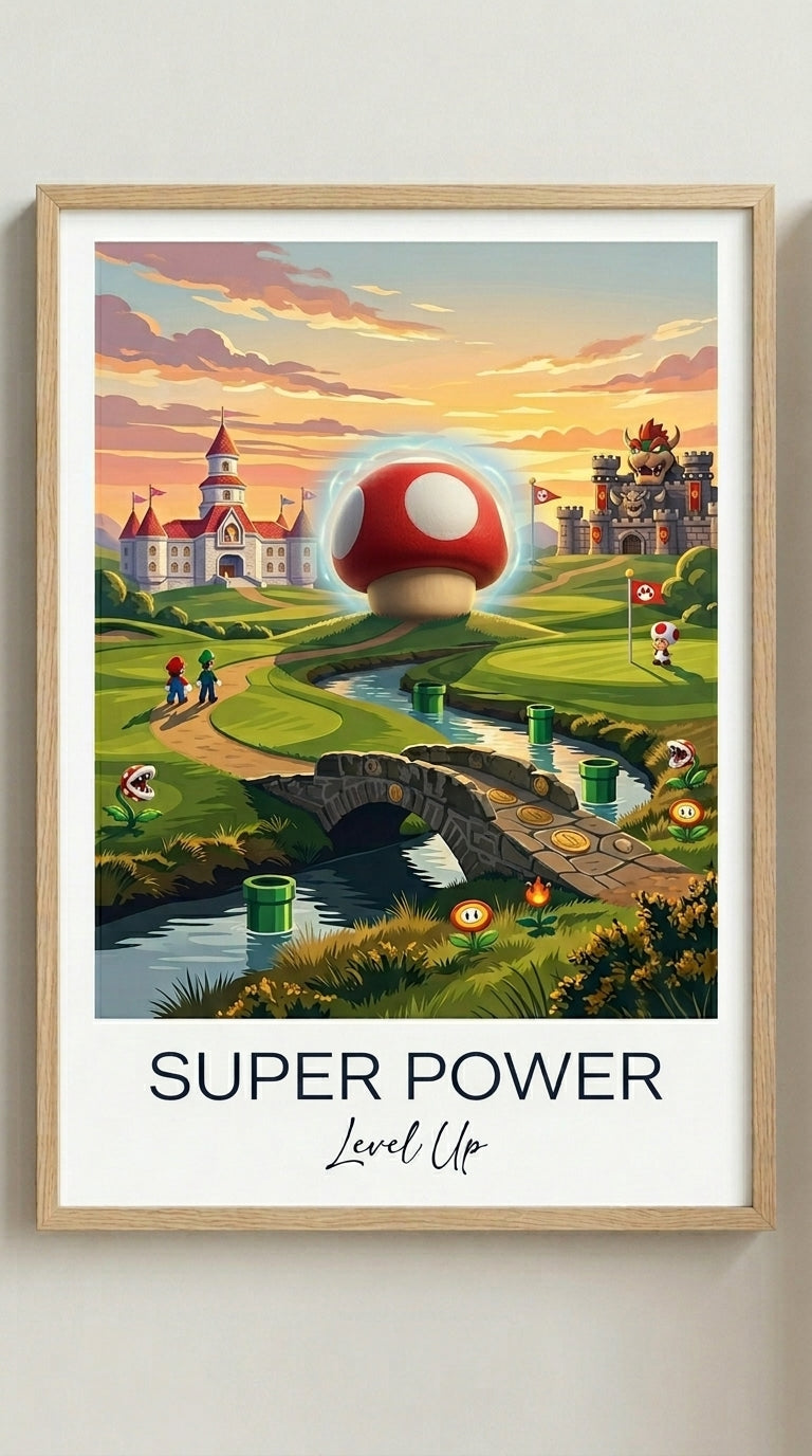 Super Power Gaming Wall Art Print
