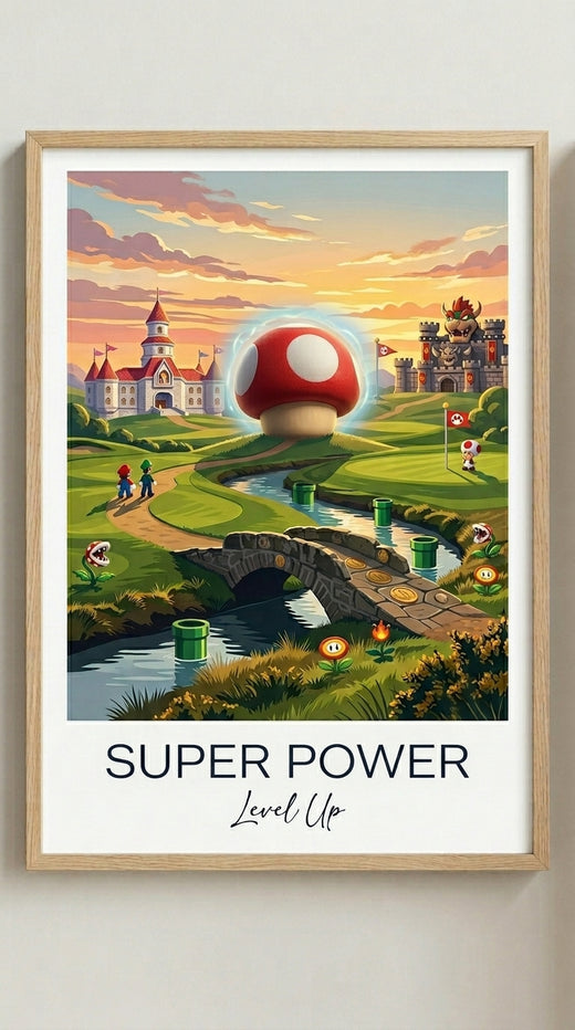 Super Power Gaming Wall Art Print