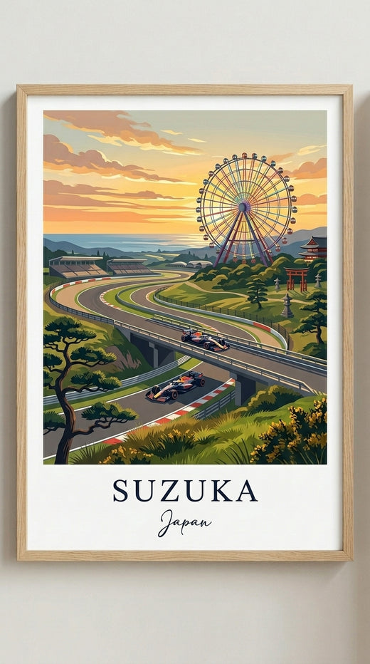 Suzuka Japan Racing Circuit Wall Art Print